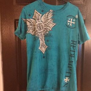 Mens redemption short sleeve cross shirt